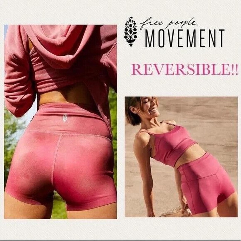 FP MOVEMENT Free People Pink Reversible Athletic Shorts Size Small S